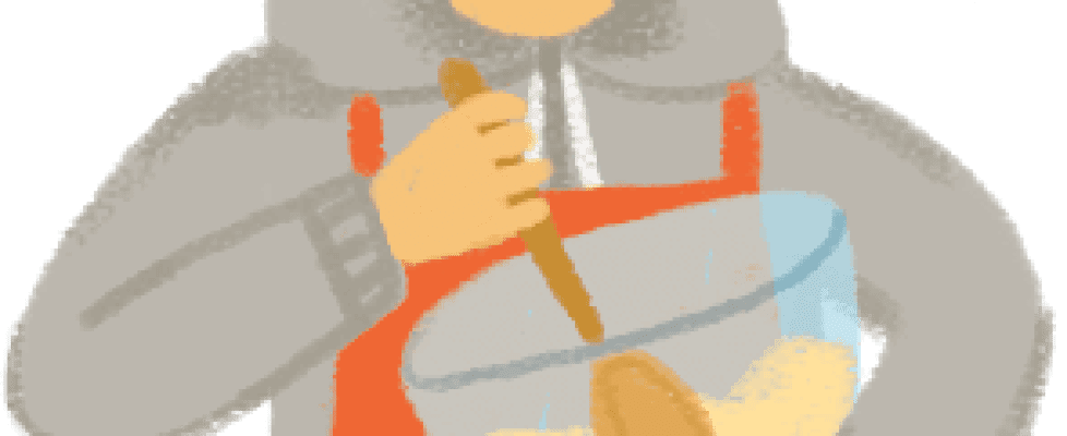 Illustration: Boy with cooking bowl