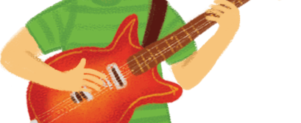 Illustration: Boy with guitar