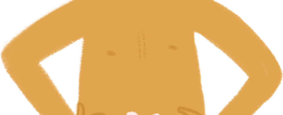 Illustration: Boy in swimming trunks