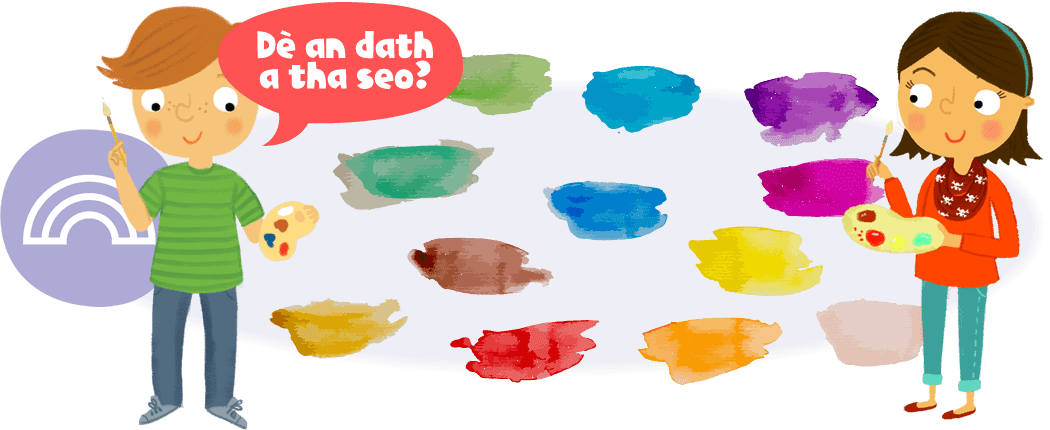 header colors sml two kids with paintbrushes asking about colour