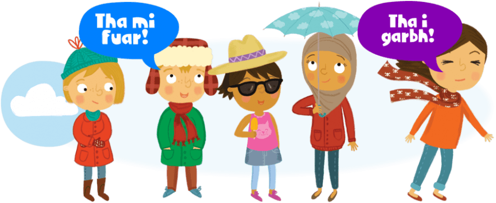 header weather sml Kids indicating different weather types