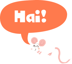 Illustration: mouse saying hi