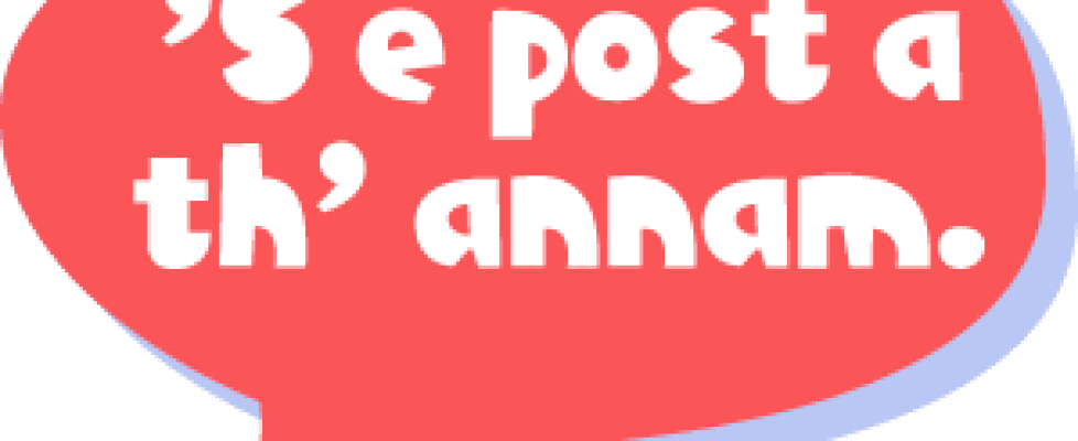 Gaelic text - I am a postman